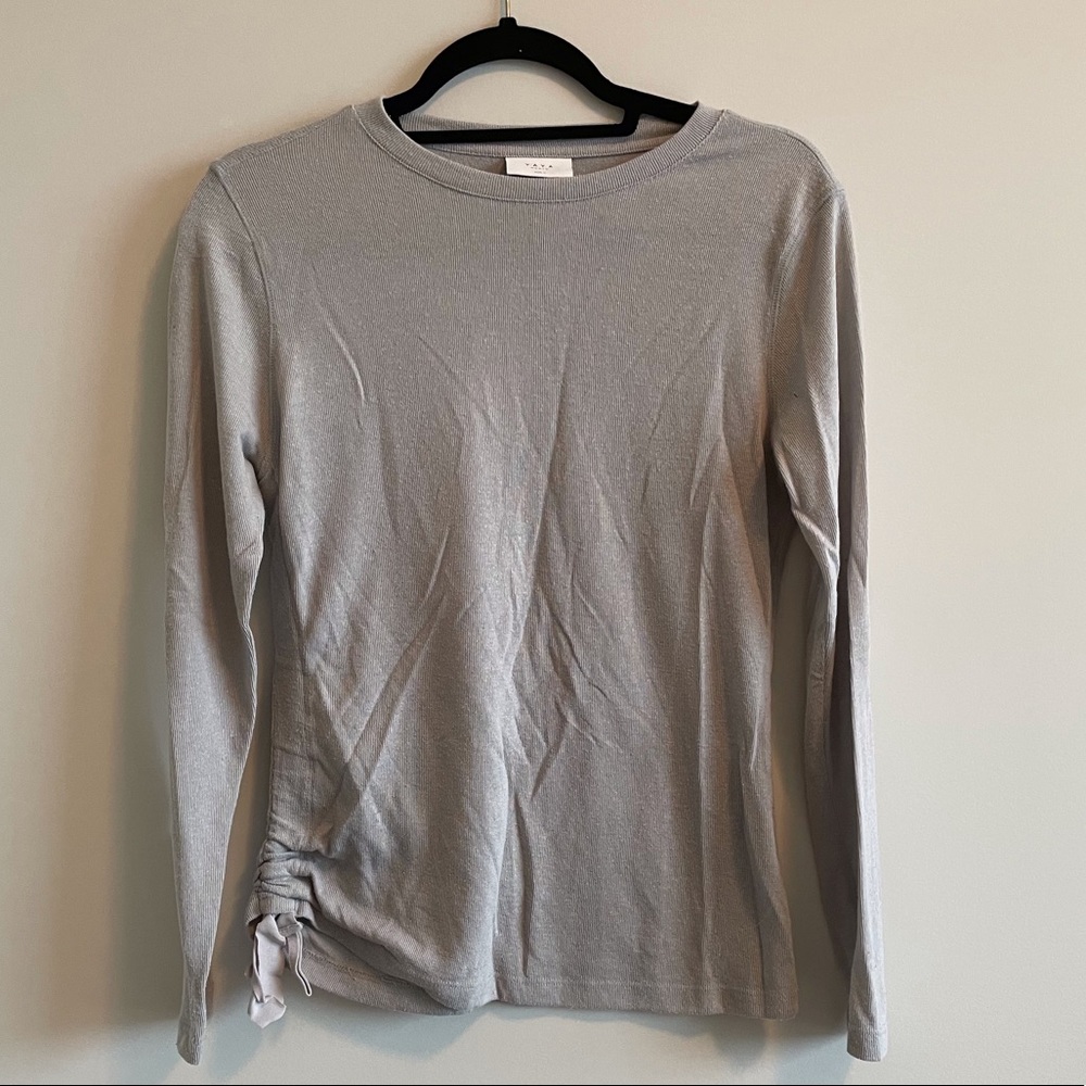 Long Sleeve Top with Ruching on One Side Size S